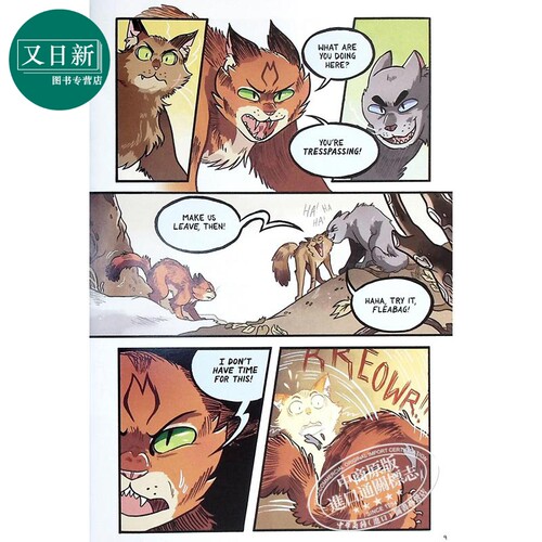 Warriors猫武士系列 猫武士漫画版 猫武士一二三四五六七部曲全套赠音频 英文原版 全彩漫画故事 传奇的猫族 儿童文学玄幻章节小说 - 图1
