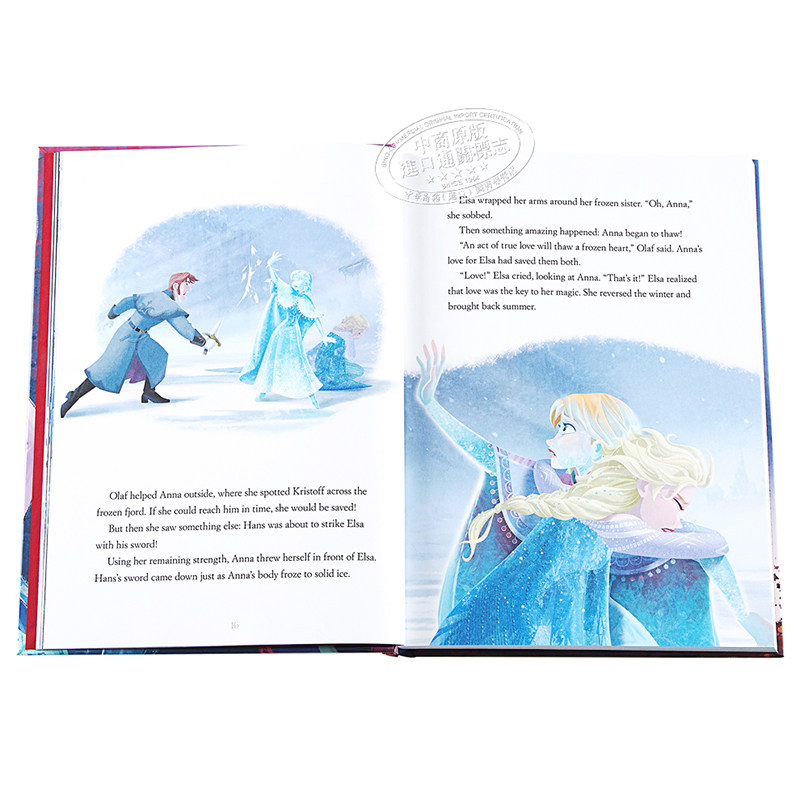 英文原版 5分钟故事系列 Disney 5-Minute Stories Frozen 冰雪奇缘睡前故事集 精装 迪斯尼 绘本 4~7岁 安娜 艾莎