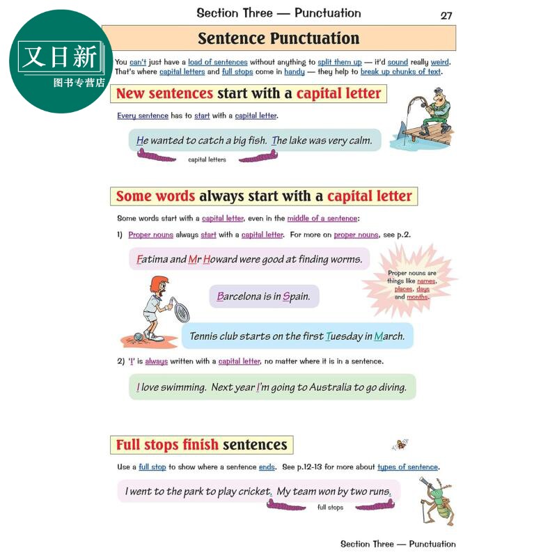 英国原版CGP教辅 新KS2英语语法标点拼写学习书7-11岁 New KS2 English Grammar Punctuation Spelling Study Book 又日新