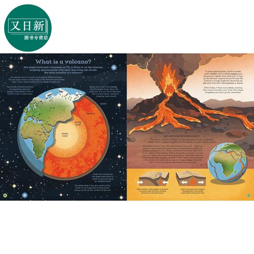剑桥大学合作出版系列 火山 University of Cambridge Think Big The Power of Volcanoes 英文原版 儿童科普读物 又日新 - 图1