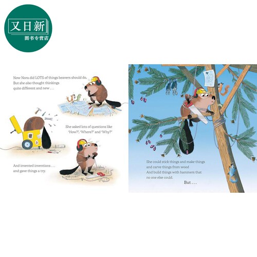 忙碌的海狸 Kate Hindley The Busiest Beaver 英文原版进口 儿童绘本 动物图画书 充满戏剧性和满足感的温暖故事 又日新 - 图0