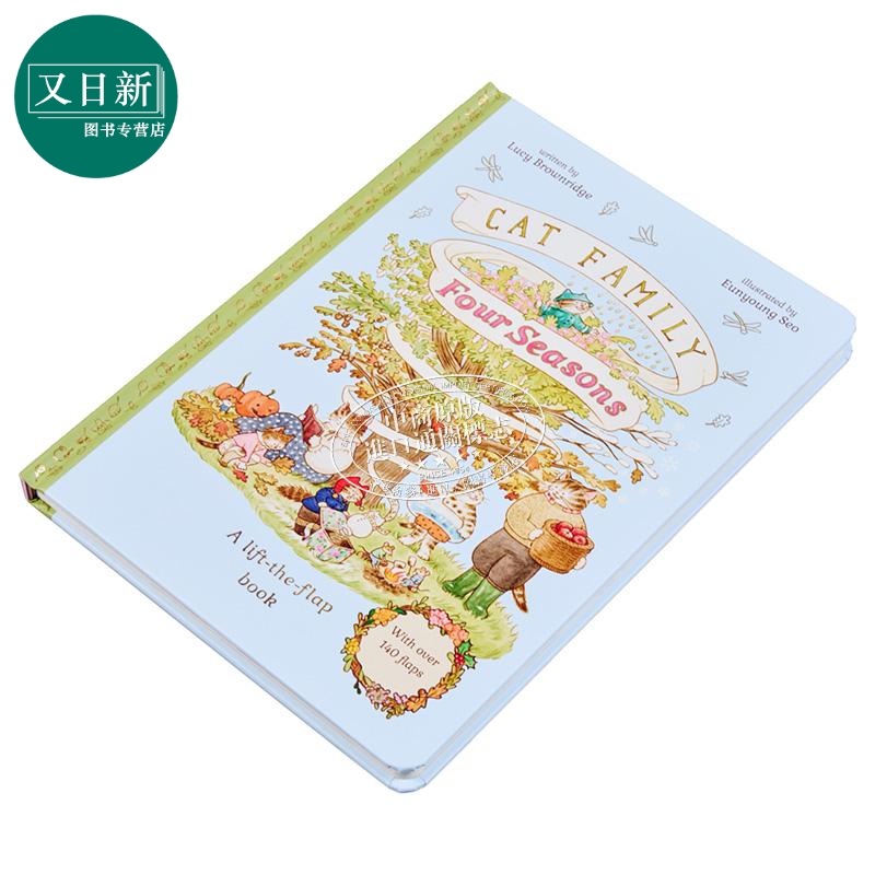 猫猫家族的四季历程 Eunyoung Seo Cat Family Four Seasons A Lift-the-Flap Book 英文原版 儿童绘本 翻页书 又日新 - 图0