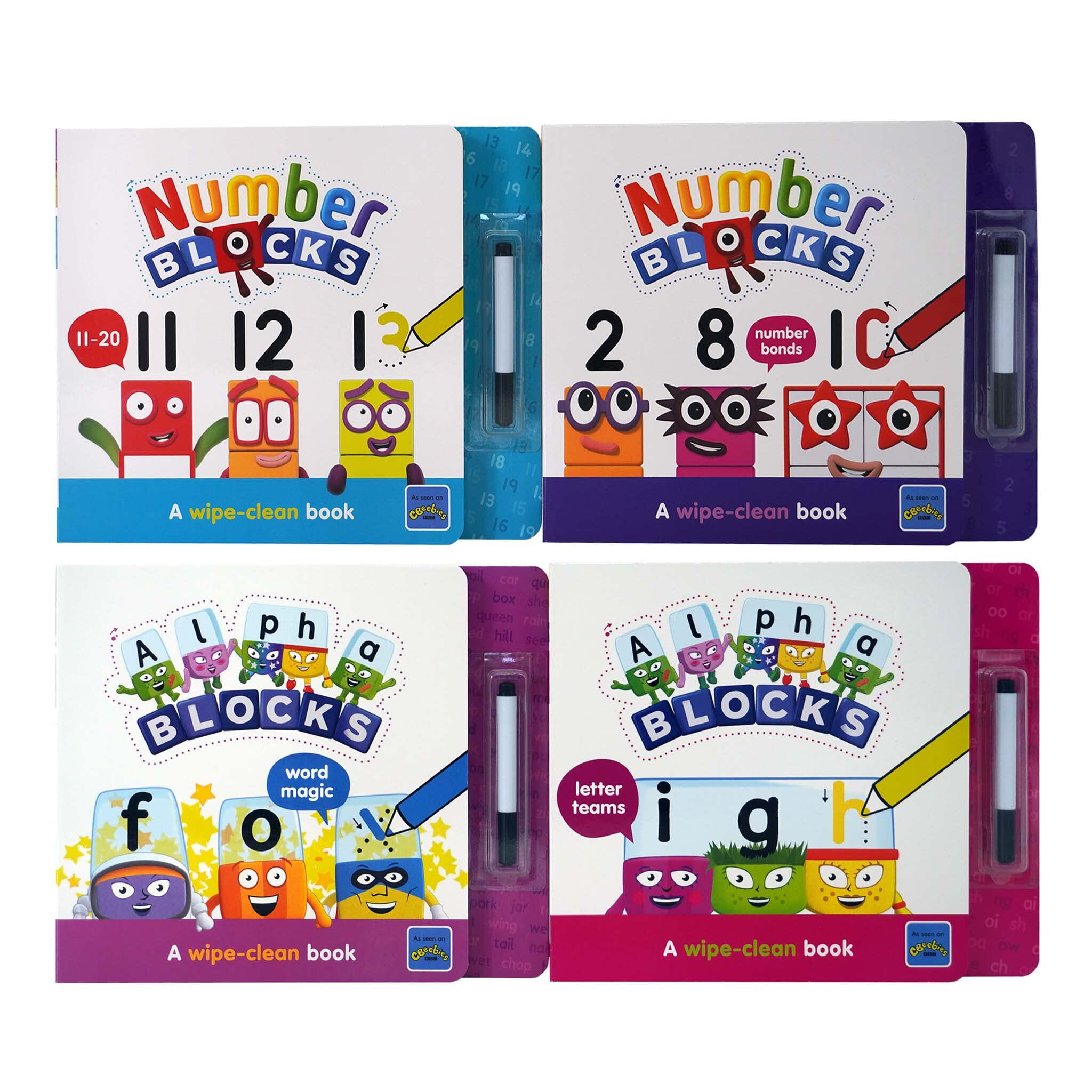 数字积木字母积木年鉴1-6 2025年 启蒙擦擦1阶2阶套装 贴纸书 低幼启蒙 Numberblocks and Alphablocks 可擦书 英文原版 又日新