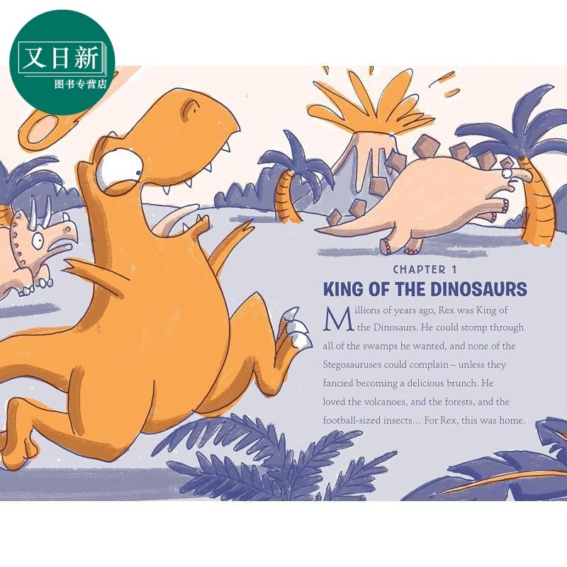 彩色章节书 恐龙雷克斯 3册 Rex Dinosaur in Disguise 英文原版 儿童图画章节书 搞笑冒险故事 进口童书 7岁以上 又日新,淘宝优惠券,粉丝福利购,淘宝优惠卷