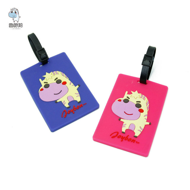 Travel portable silicone luggage tag tag to prevent loss and accidental taking tag aircraft checked luggage identification tag