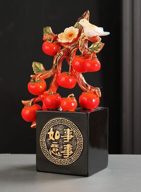 新款平安喜乐摆件客厅酒柜电视柜玄关家居装饰品乔迁新居轻奢高档