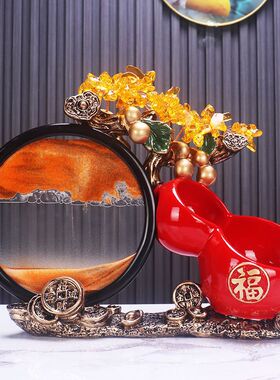 葫芦摆件入户玄关钥匙收纳高档电视柜流沙画装饰乔迁新居搬家礼物