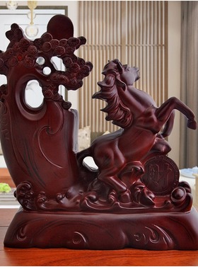 包邮创意马笔筒摆件书房桌面文具收纳盒笔架老板教师办公桌装饰品