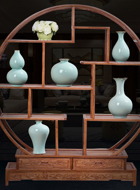 批发景德镇陶瓷花瓶摆件客厅插花瓷器中式酒柜玄关家居饰品代发