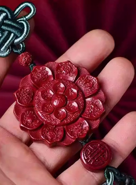 朱砂八宝莲花汽车挂件后视镜车内十字金刚杵吊饰坠男女保平安款