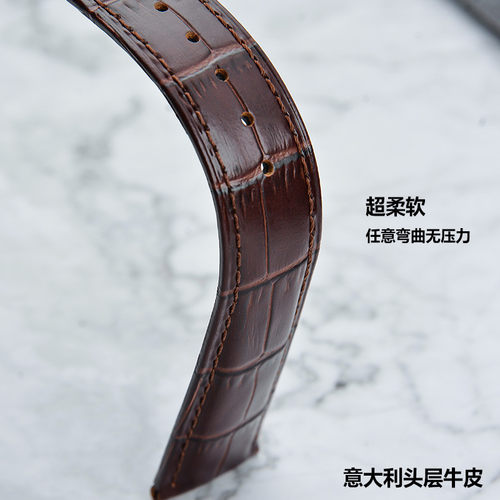 适配原装万国IWC手表带葡萄牙飞行员葡计葡7柏涛菲诺真皮表带加长 - 图2