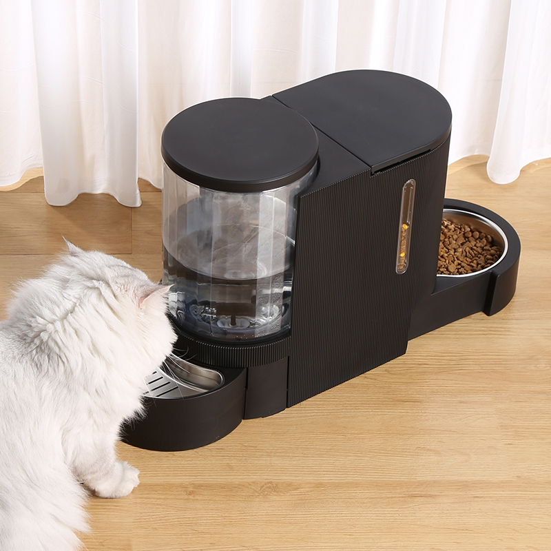猫碗双碗自动饮水喂食器防打翻狗狗碗食盆猫水盆喝水宠物猫咪粮碗