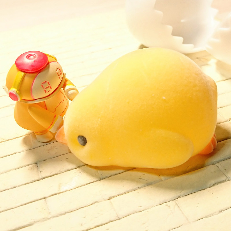 日本正版yell植绒发声黄色解压玩具 童梦动漫盒蛋/扭蛋/食玩