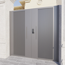 Outdoor Iron Art Courtyard Gate Double Open Door Aluminum Art Villa Door Rural Home Small Yard Fencing Door Single Open Iron Gate