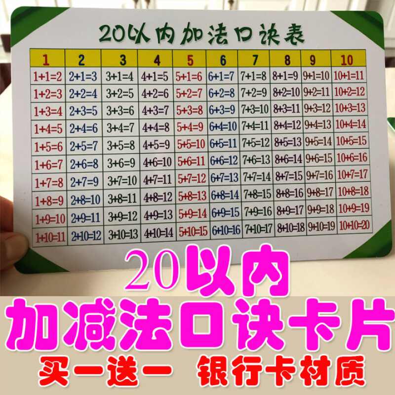 儿童加法口诀表 新人首单立减十元 21年8月 淘宝海外