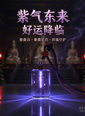 紫薇讳吊坠紫气东来挂件去霉防借运小人神器镇驱化护平身安邪上岸