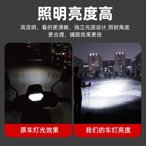 电动车灯改装外置超亮12V三轮电瓶车强光LED前大灯摩托车流氓射灯 - 图3