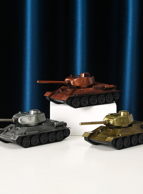 批发锌合金坦克军事模型金属工艺品家居饰品摆件复古T34