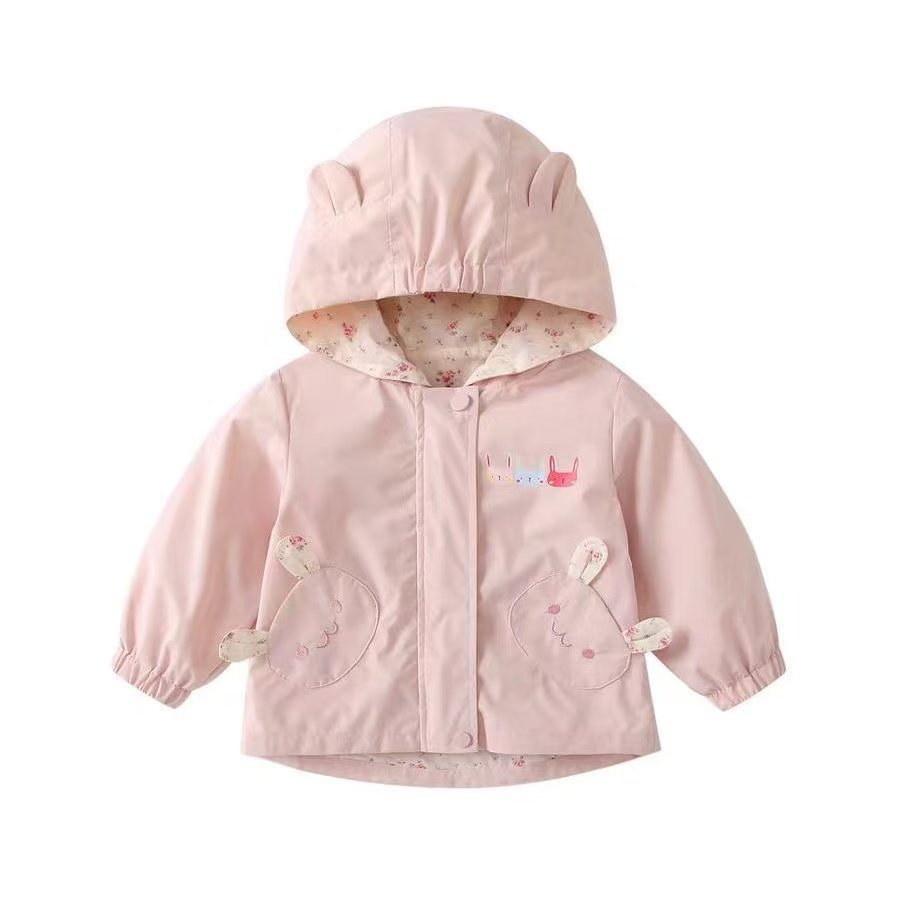 女童风衣外套秋季2025新款儿童时尚上衣秋装婴儿洋气卡通连帽外衣,淘宝优惠券,粉丝福利购,淘宝优惠卷