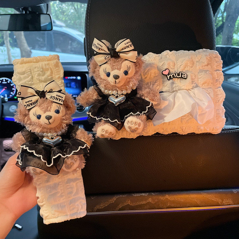 车载纸巾盒可爱雪梨玫熊2025新款汽车内挂式高级感车内纸巾收纳袋,淘宝优惠券,粉丝福利购,淘宝优惠卷