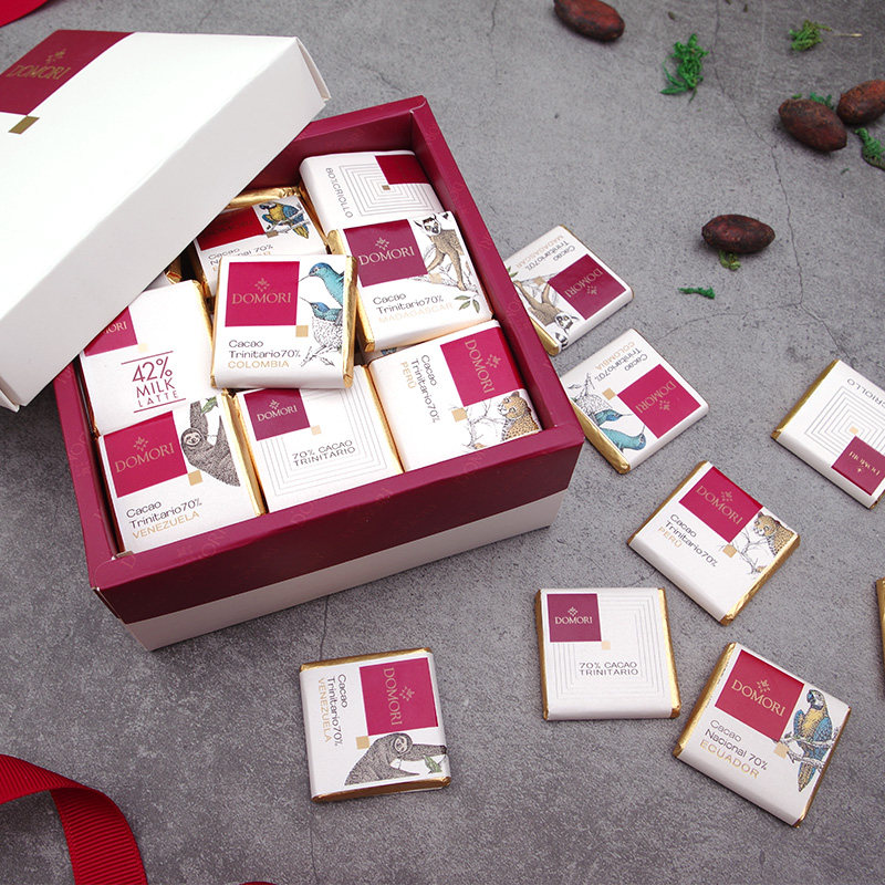 domori 4.7 g精选品鉴分享装10礼盒 domori食品黑巧克力