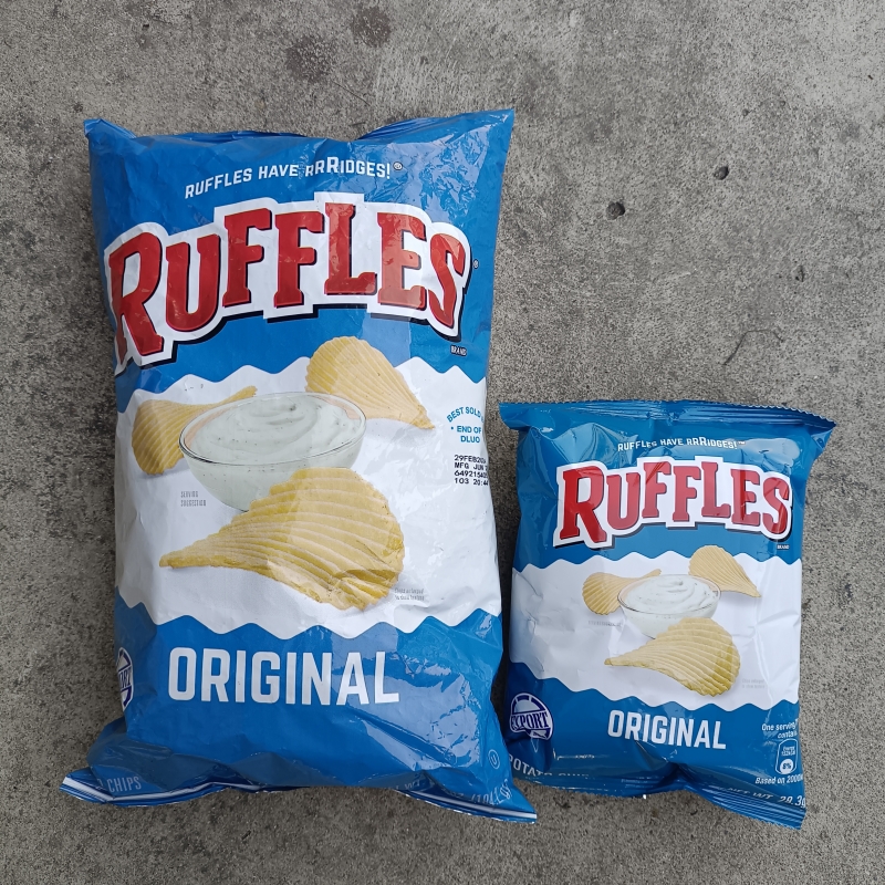 184.2g如福司奶油车打芝士味土豆片Ruffles Potato Chips Cheddar-图0