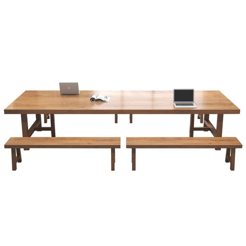 实木会议桌长桌简约现代大型十人办公桌椅组合长条桌子工作台定做