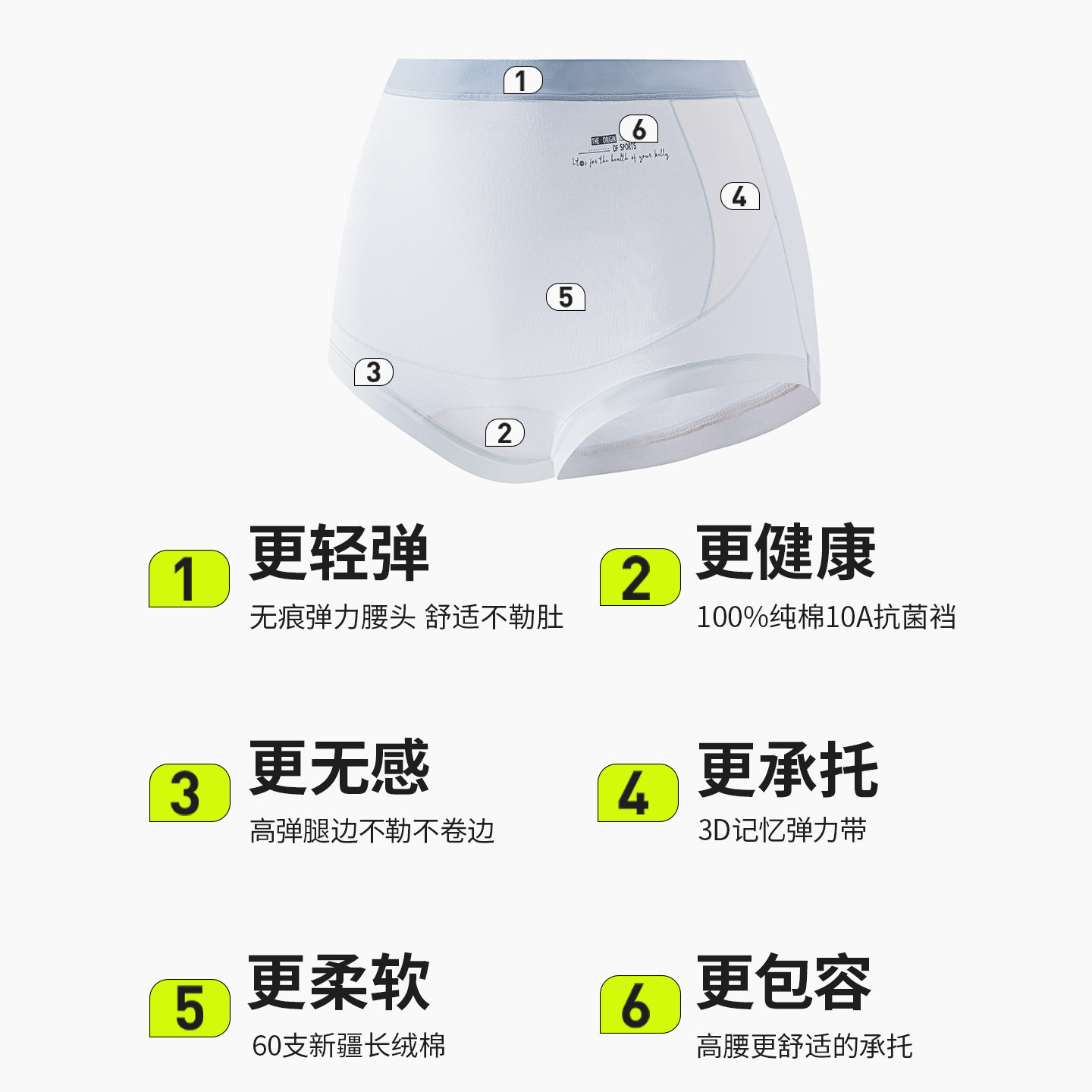 樱姿娜A类高腰托腹孕妇内裤女全裤10A抗菌100%纯棉裆弹力三角裤,淘宝优惠券,粉丝福利购,淘宝优惠卷