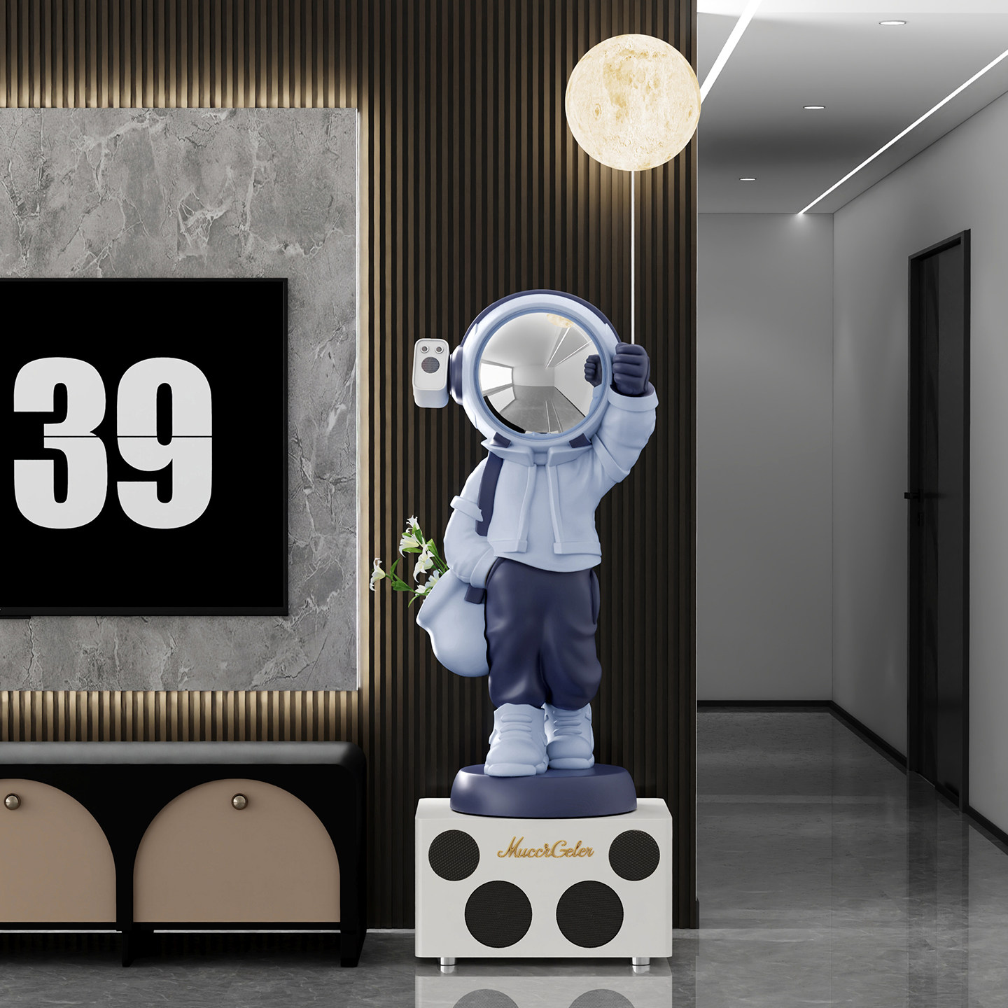 客厅轻奢太空人宇航员落地大摆件电视柜旁大型星空灯K歌音响饰品,淘宝优惠券,粉丝福利购,淘宝优惠卷