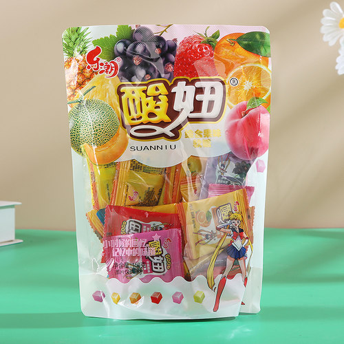 酸妞软糖网红水果糖小时候混合果味糖果童年儿时回忆怀旧零食小吃 - 图0