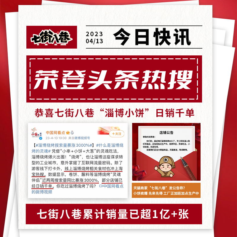 七街八巷淄博烧烤小饼烤肉卷饼蘸料煎饼特产网红手工面饼旗舰店 - 图0