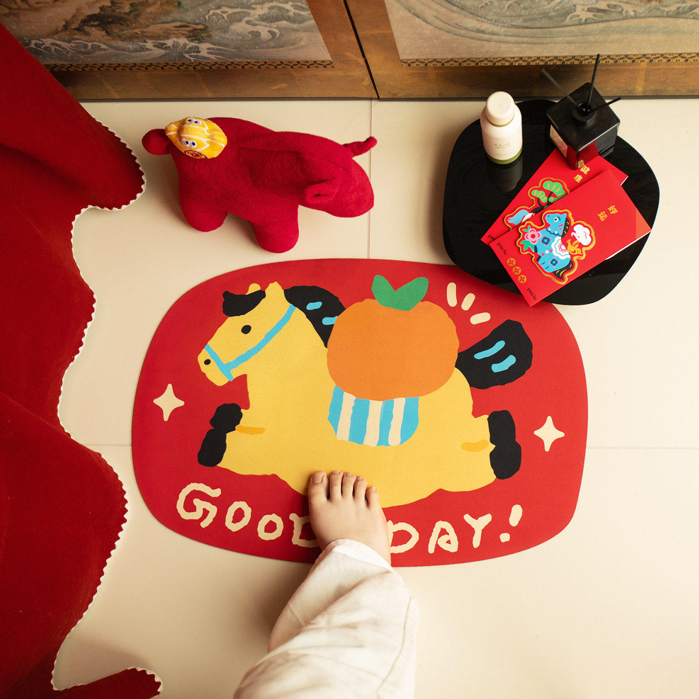 新年浴室地垫硅藻泥吸水速干防滑脚垫洗手台卫生间门口防摔地毯子,淘宝优惠券,粉丝福利购,淘宝优惠卷