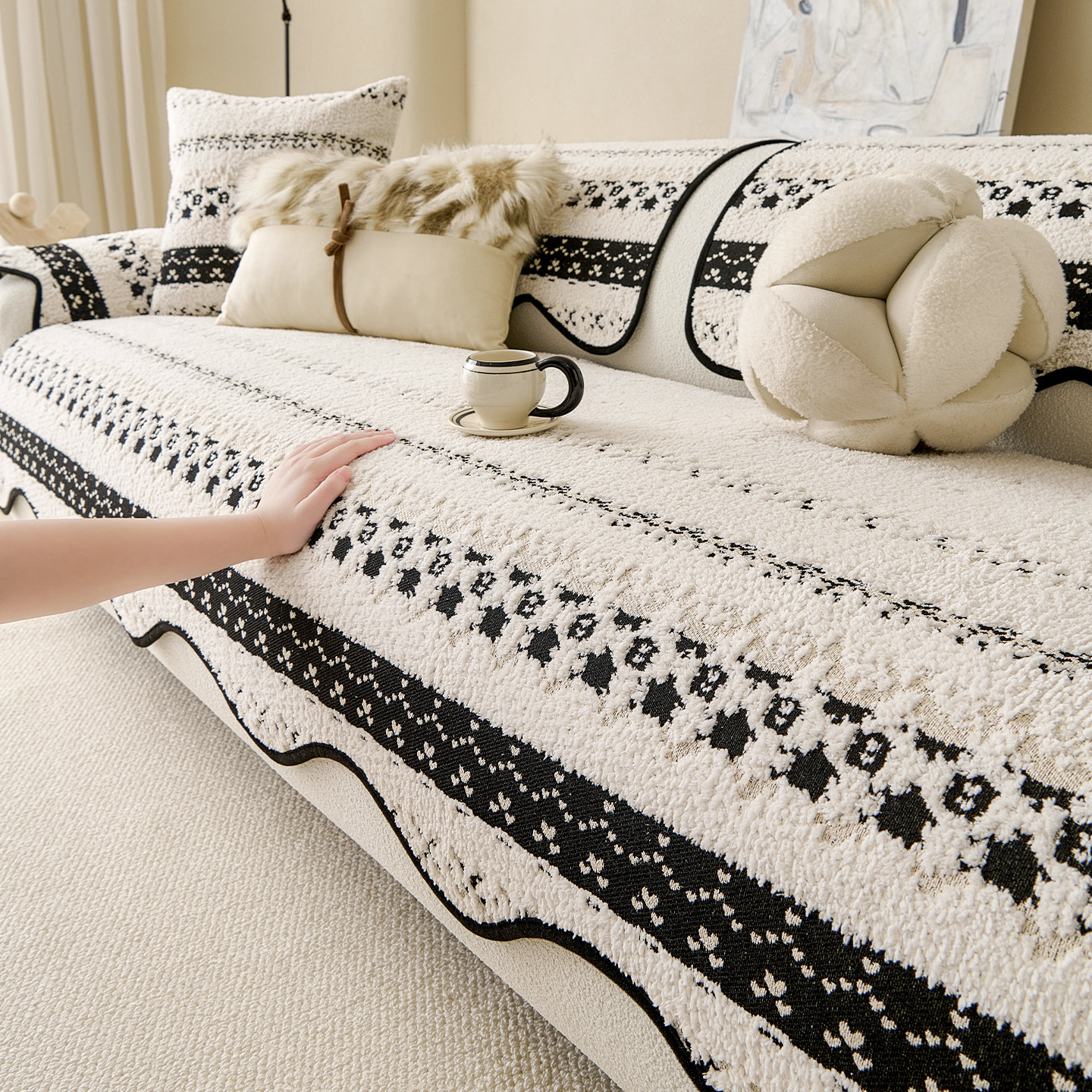 沙发垫冬2025新款四季通用高级感固定防滑沙发盖布巾坐垫子套罩座,淘宝优惠券,粉丝福利购,淘宝优惠卷