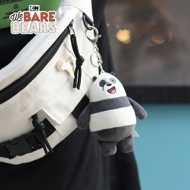 Genuine We Naked Bear Keychain Pendant Plush Toys Cute Gift Bags Hanging Doll Personality Translator