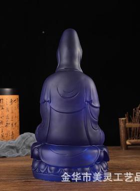 音厂菩萨佛仿观观世音菩琉璃贴金树脂家用供奉摆件源头家直供观世