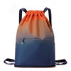 Gradient foldable drawstring backpack women's travel bag large capacity waterproof ultra-light storage bag travel sports
