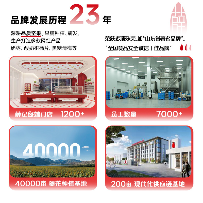 薛记炒货 混合坚果礼盒1428g/9袋大礼包元旦过年送礼送长辈零食