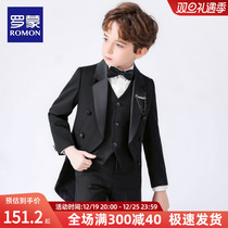 Romon Boy Suit Children Tuxedo Suit Piano Violin Flower Boy Play Out Big Boy Boy Gown