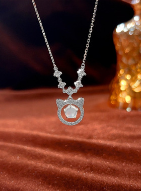 灵动猫咪s925纯银项链