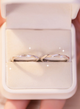 莫比乌斯情侣戒指男女轻奢高级感