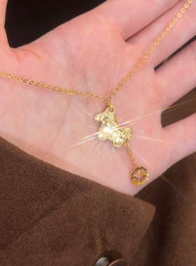 「碎冰冰金马」S999纯银项链手作