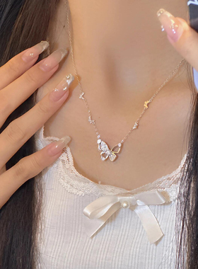 「闪钻招财蝴蝶」S999纯银项链