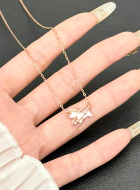 「梦幻星空独角兽」S999纯银项链