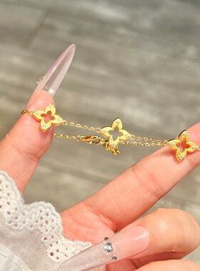 「带五花有钱花」S999纯银手链