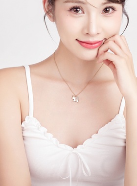 「贝母独角兽」999纯银项链原创