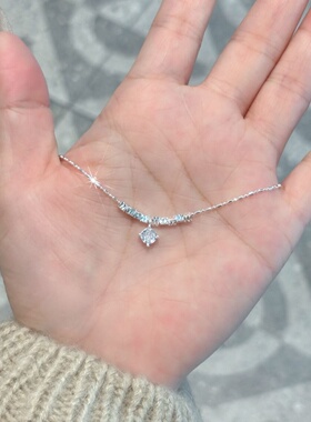 「碎银子星钻」S999纯银项链