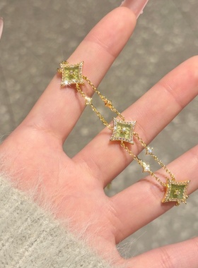 「幸运四叶草」S999纯银项链手作