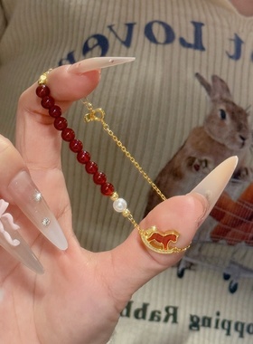 「钱多多赤马」S999纯银手链手作