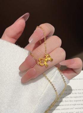 「蝴蝶结小马」S999纯银项链手作