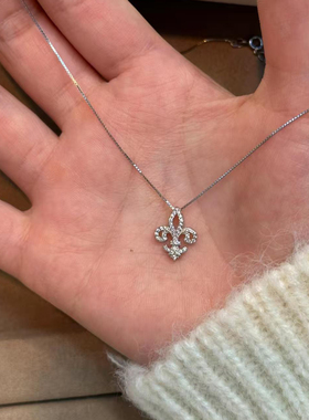 鸢尾花开浪漫自来S999纯银项链